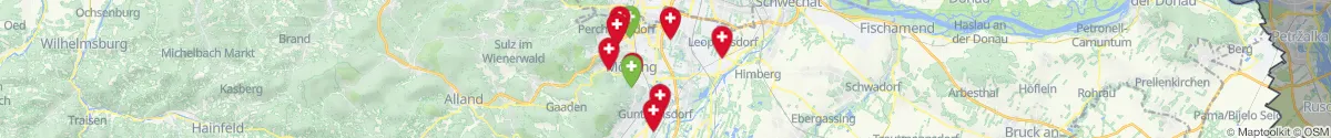 Kartenansicht für Apotheken-Notdienste in der Nähe von Mödling (Niederösterreich)